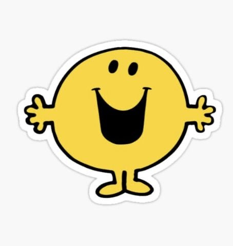 Mr. Happy Sticker