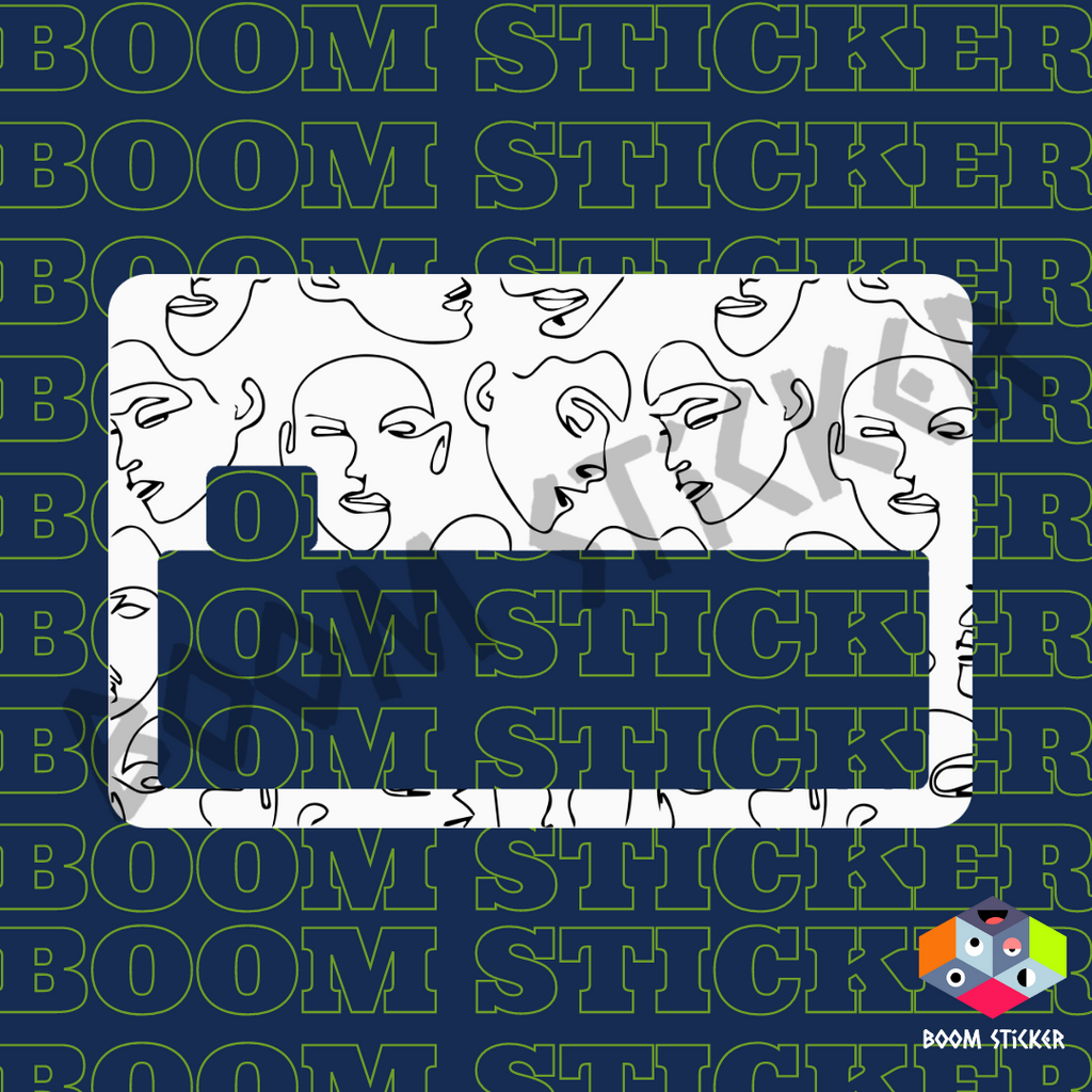 Face Credit card sticker
