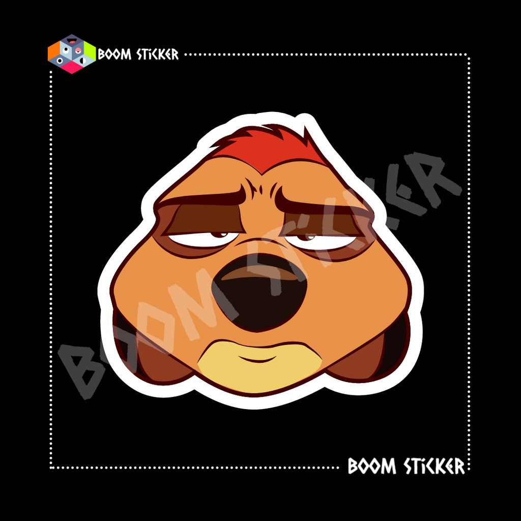 lion king unhappy timon sticker