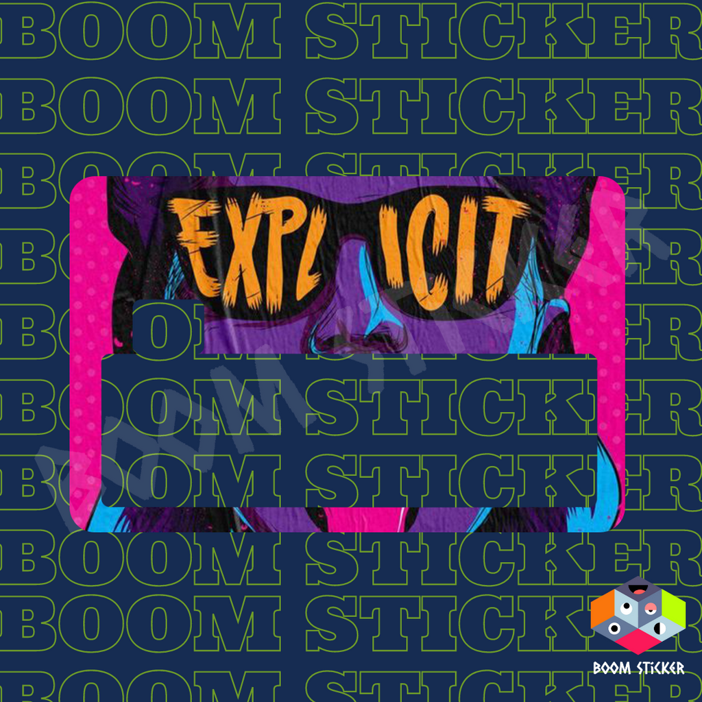 Explicit Credit card sticker