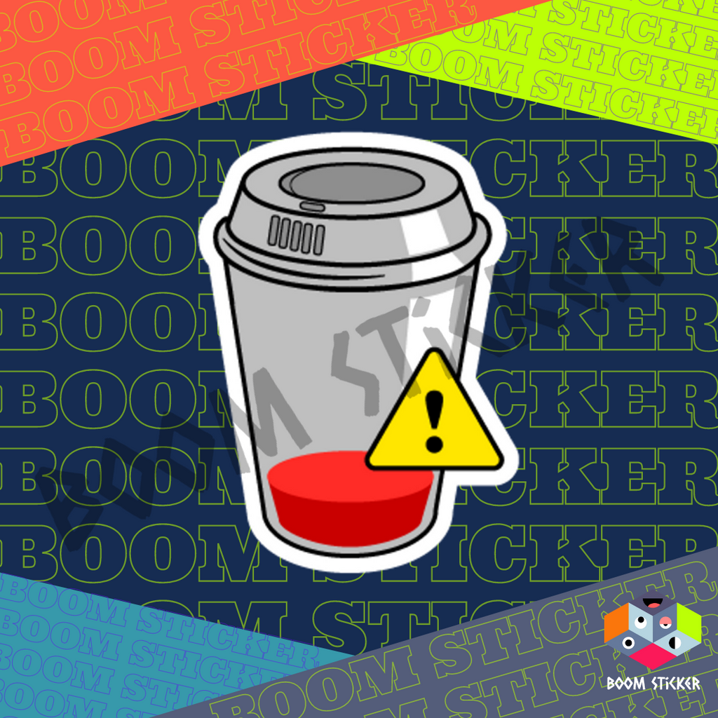 Low battery need coffee sticker