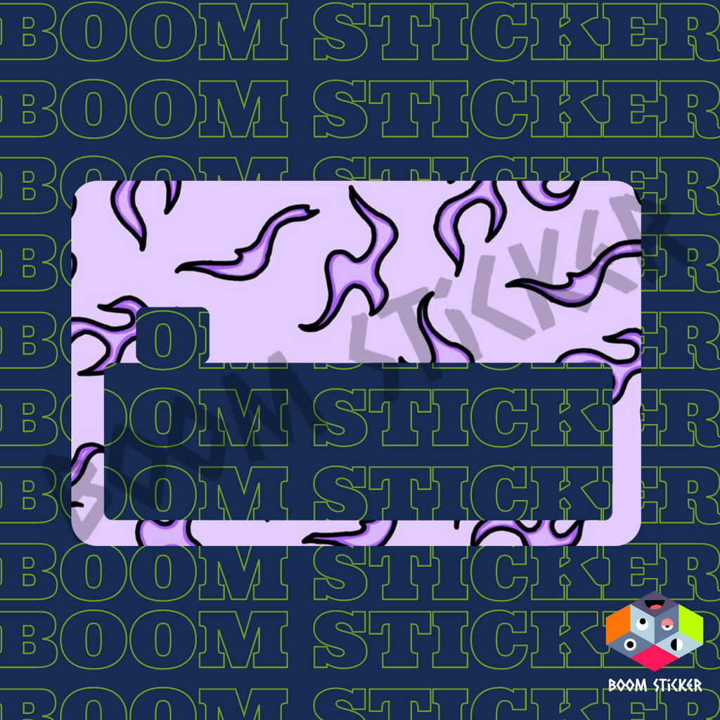 Flames Recolored Credit card sticker