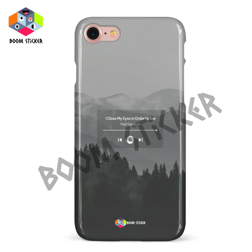I close my eyes in order to see phone case