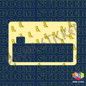 Yellow dinosaur Credit card sticker