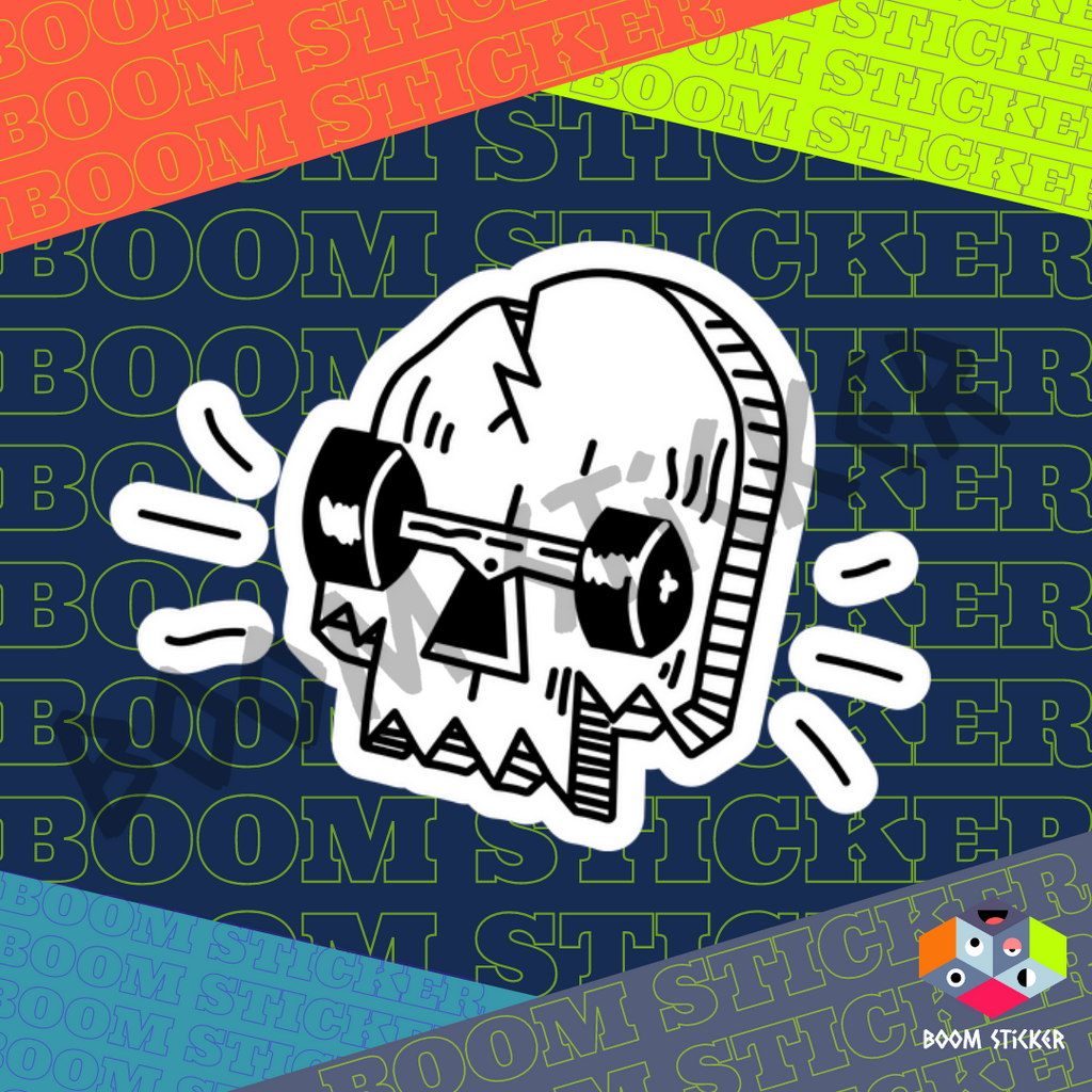 Skull Skateboard sticker
