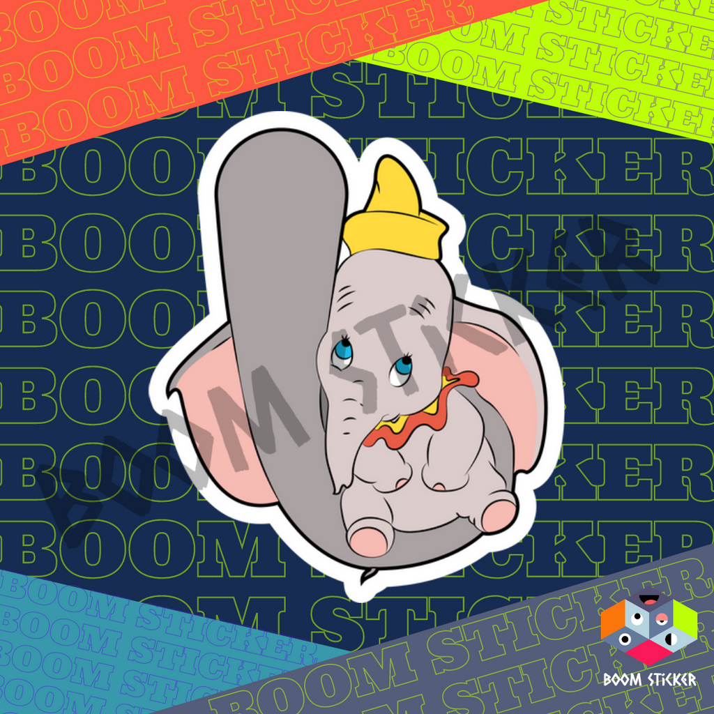 Dumbo Sits on Mom’s Trunk sticker