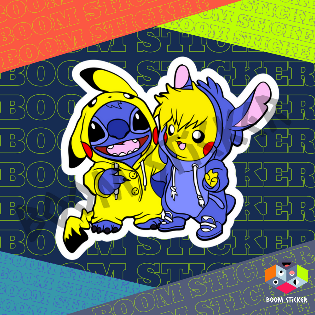 Stitch X Ash's Pikachu sticker