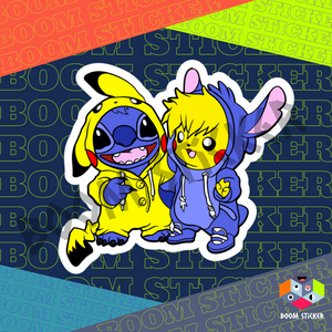Stitch X Ash's Pikachu sticker