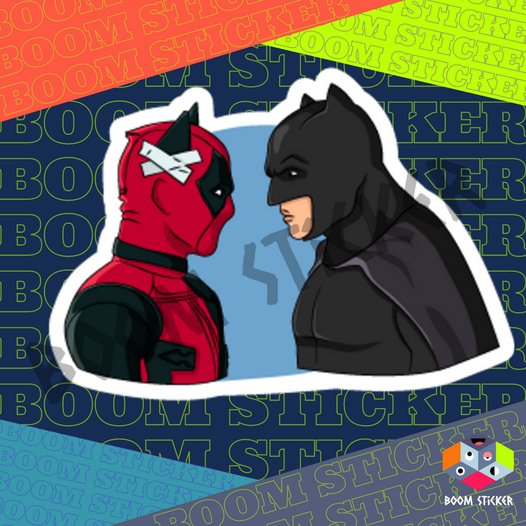 Deadpool vs Batman sticker