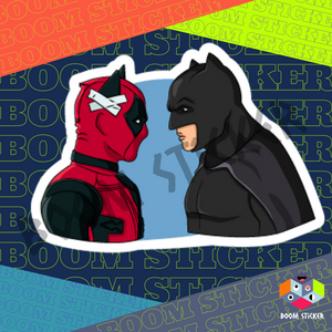 Deadpool vs Batman sticker