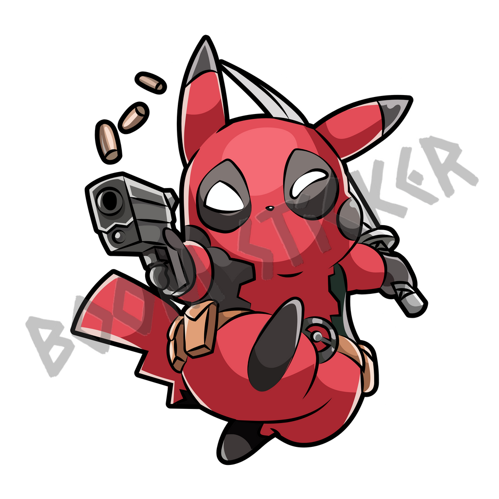 Deadpool Pikachu sticker