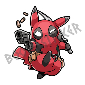 Deadpool Pikachu sticker