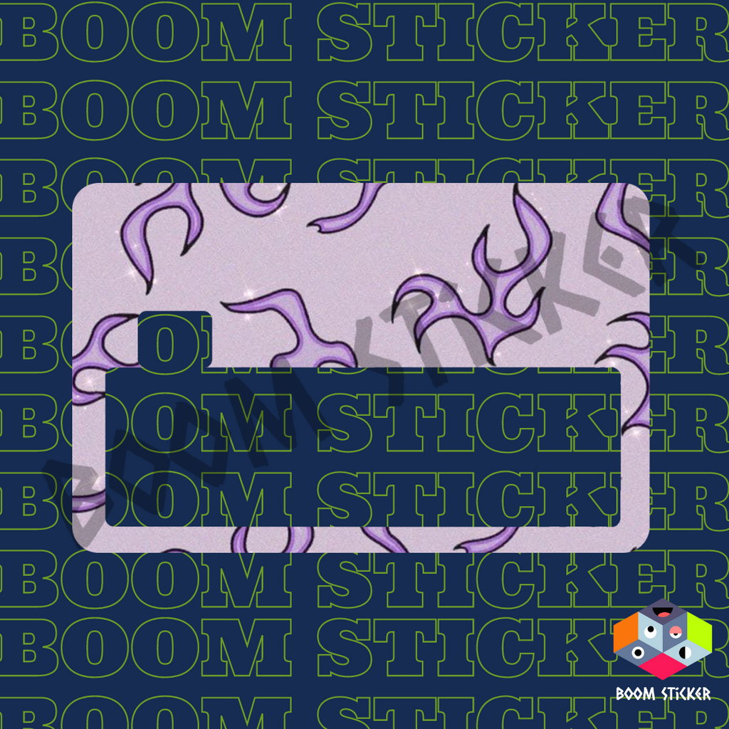 Flames Recolored Credit card sticker