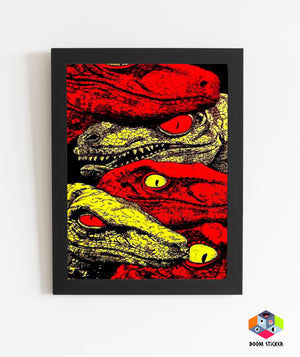 Velociraptor dinosaur Poster