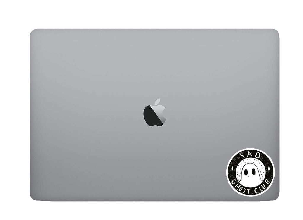 Sad ghost club sticker