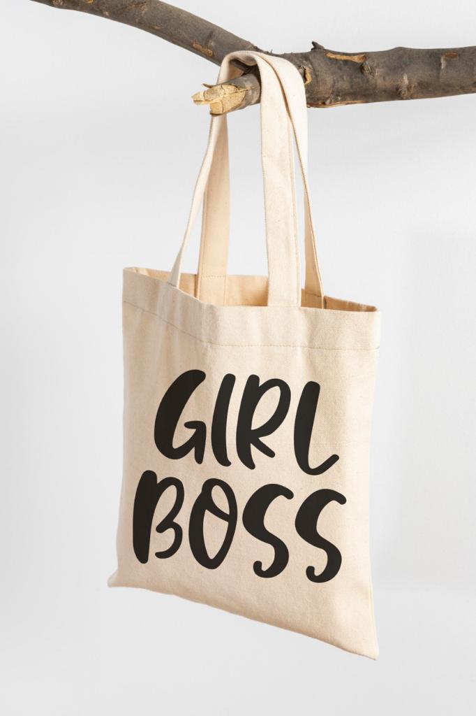 Girl boss tote bag