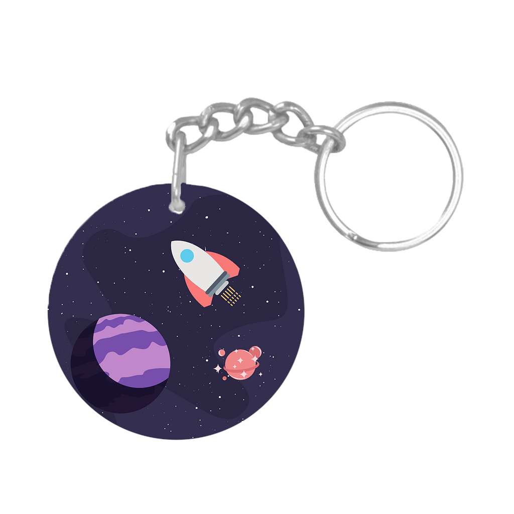 space NFC keychain tag