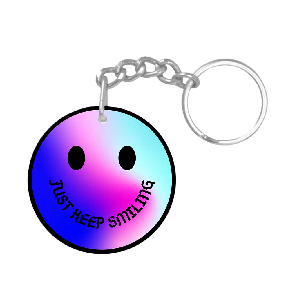 Just keep smiling NFC keychain tag