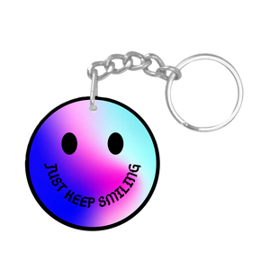 Just keep smiling NFC keychain tag