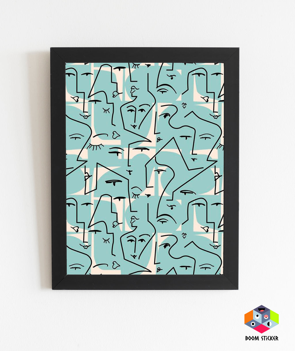 Blue Face Poster